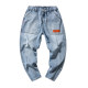 American retro washed jeans, trendy brand men's workwear, straight, loose, high street, large size, drapey, wide-leg pants