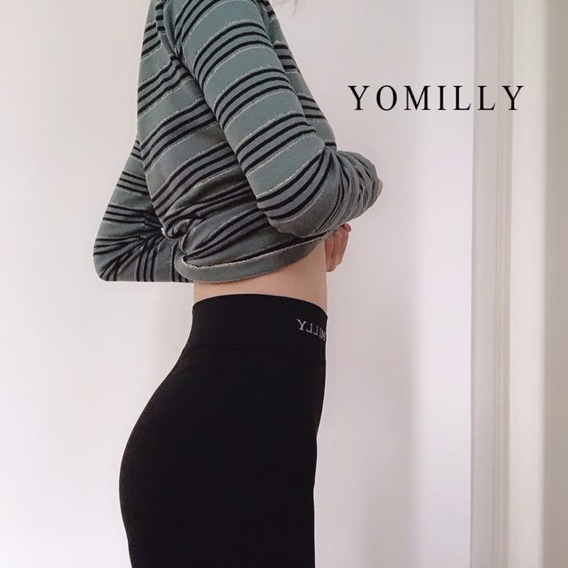 Yomilly ສູງ elastic bottoming ກິລາ yoga versatile ກາງເກງກິລາສໍາລັບ bodybuilding, slimming ແລະແອວສູງແນະນໍາ