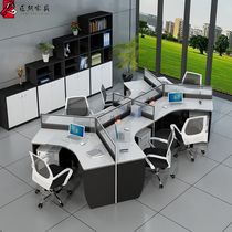 Staff office desk and chair combination simple modern 3-person staff table 6-person screen 5-person card