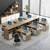 Staff table desk and chair combination 2 people 4 people simple modern work table 6 people booth financial table