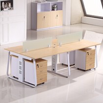 Staff Desk Chair Composition 4 6 People Computer Station Office Brief Modern Six-person booth Employee table