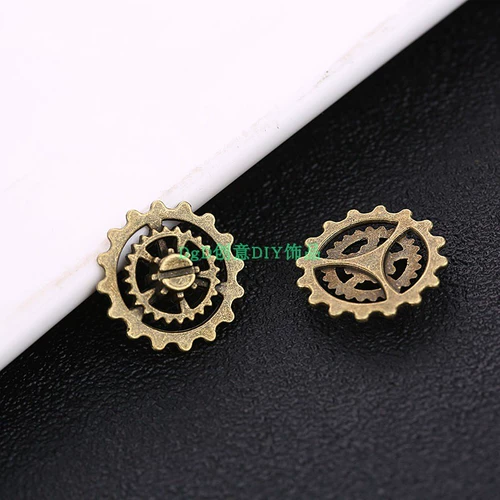 Креативные серьги с шестернями ручной работы, DIY, стиль Лолита, 20 шт