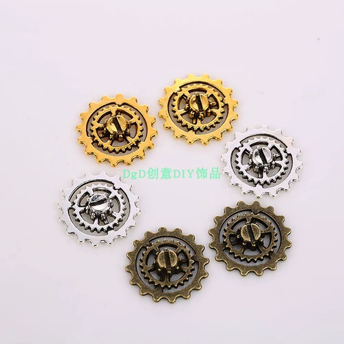 Креативные серьги с шестернями ручной работы, DIY, стиль Лолита, 20 шт