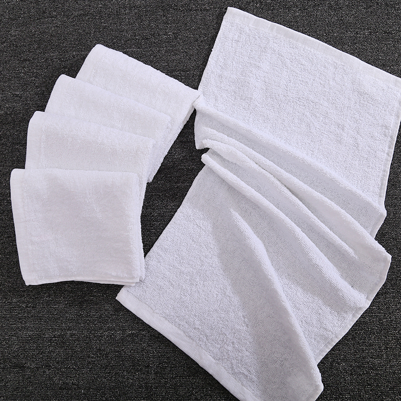 10 Cheap White Cotton Towels, Absorbent Disposable White Towels for Hotels, Foot Massage, Bathing, Gift Giving, Household Cleaning Cloths