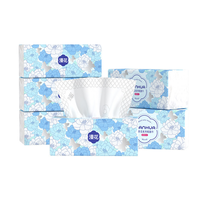 漫花抽纸家用实惠装餐巾纸面巾纸整箱批纸巾厕所卫生纸抽擦手TJPX