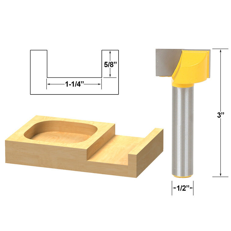 Clear Bottom Knife High-end Boutique Table Face Milling Bottom Wood Milling Cutter Notching Tool Edging Machine Engraving Machine Gongs Knife Alloy Head