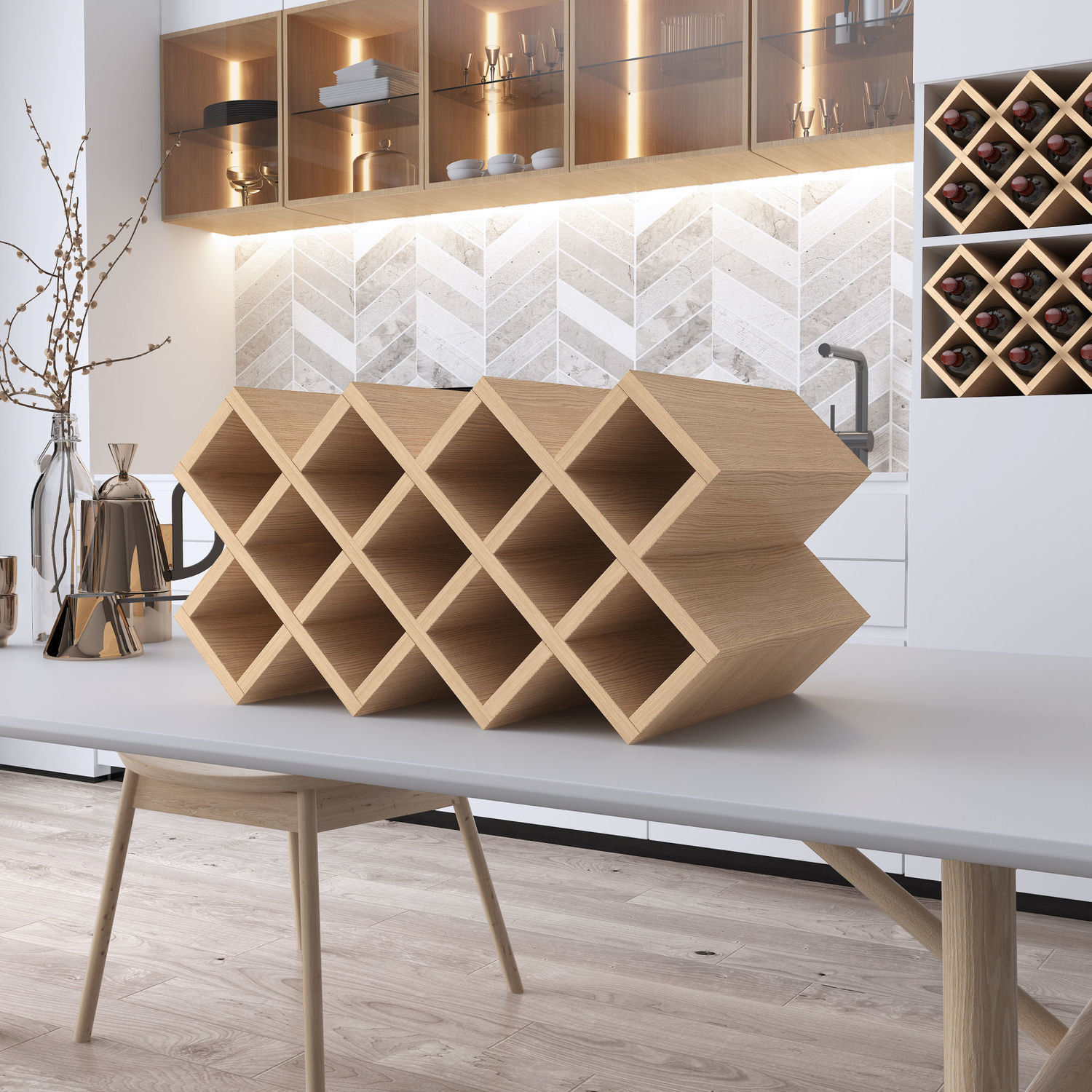 Red Wine GLOOD THE LIGHT LED THE Europa Wine Cabinet SCALLED FLOWER SHOULD