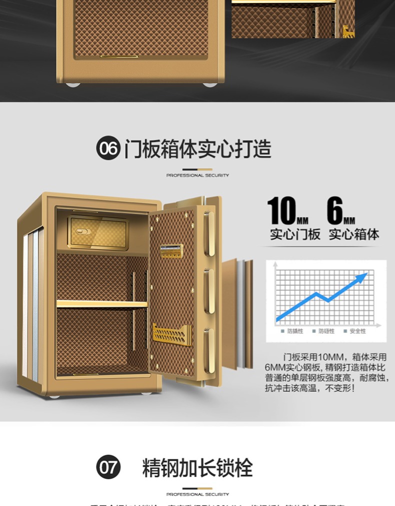 Tiger 3C được chứng nhận an toàn tại nhà 60CM thông minh chống trộm vân tay nhỏ an toàn văn phòng