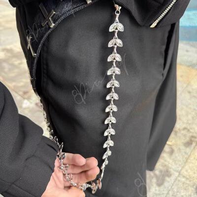 Original petal retro cleanfit pants chain TRPUSERSCHAIN black vine gemstone pants chain