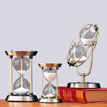 Time Hourglass Timer 30 min 60 Creative personality Birthday Gift Eu Style Living Room Adornment Metal Pendulum