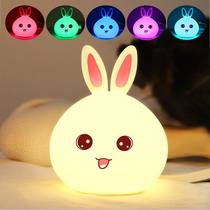 Teenage Girl Hearts Cute Internet Red Rabbit Small Night Light Send Girls Girlfriends Small Trinkets Creative Table Lamps Birthday Gift Hem