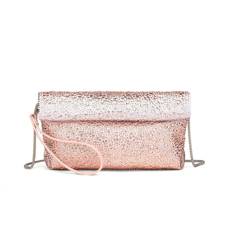 Niche Design 2026 Dazzling Galaxy Dark Night Cherry Blossom Clutch Bag, Light Luxury Evening Diamond Handbag