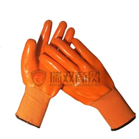 Trung thực đầy đủ của 13 sợi nylon treo PVC bọc cao su cọ bảo vệ chống mài mòn công việc - Găng tay găng tay chống nắng Nhật