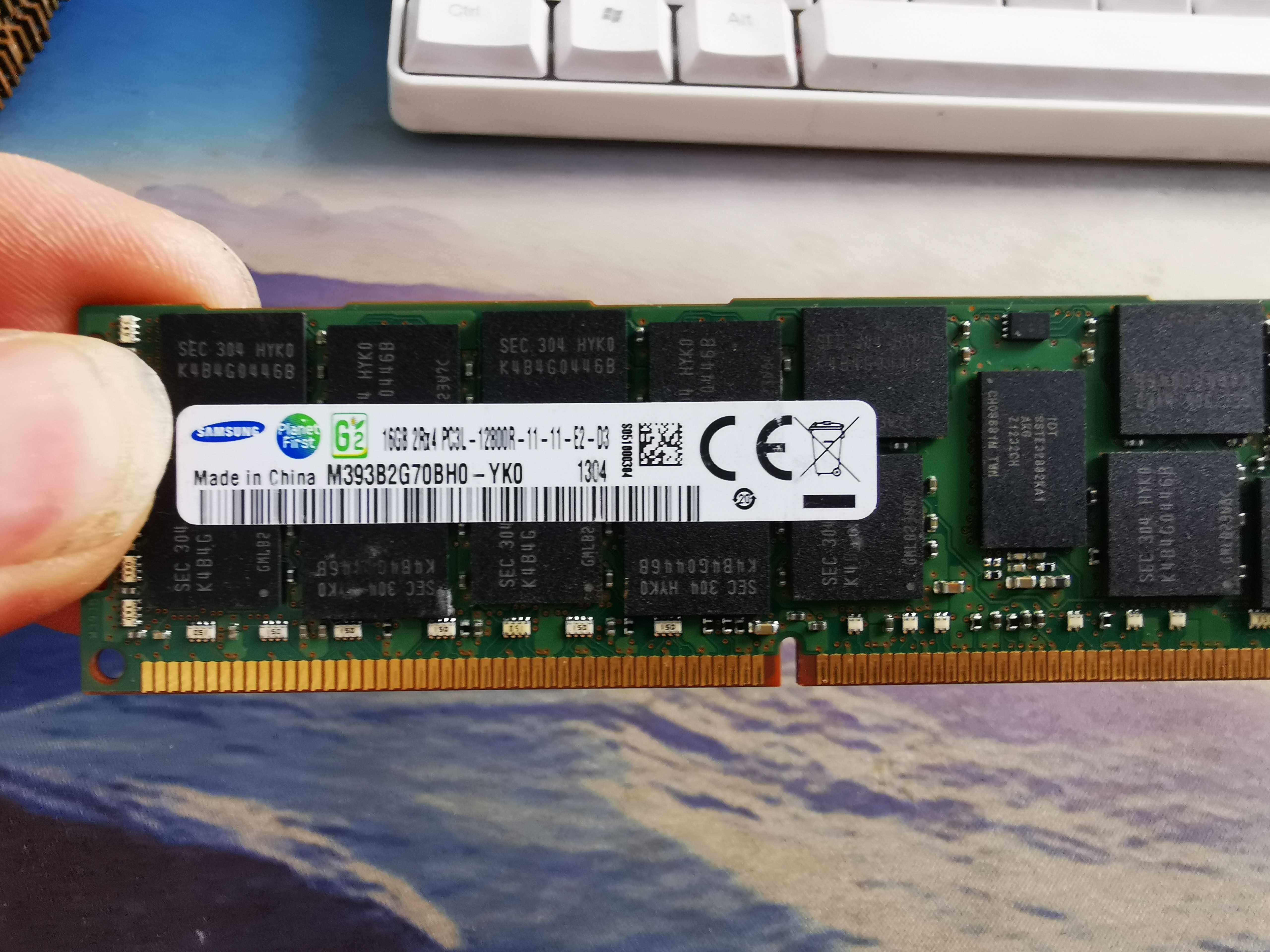 Samsung Original Factory 16G DDR3 2R*4 PC3L-12800R ECC REG server memory bar 1600