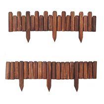 Semicircle anti-corrosive wood fence garden small fence courtyard decorated with decarbonated solid wood flower altars inserted in small fence room