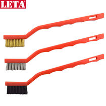 LETA (LETA) stainless steel industrial wire brush 175mm iron wire brush nylon brush copper wire brush long handle