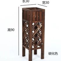 Partition Flower Shelf Outdoor Flower Groove Carbonated Embalter Wood Flower Case Restaurant Solid Wood Grid Fence Flower frame Fence solid wood