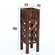 Dining Room Partition Flower Racks Outdoor Embalming Wood Fence Balcony Grid-frame Flowerpot Rack Indoor Solid Wood Shelve