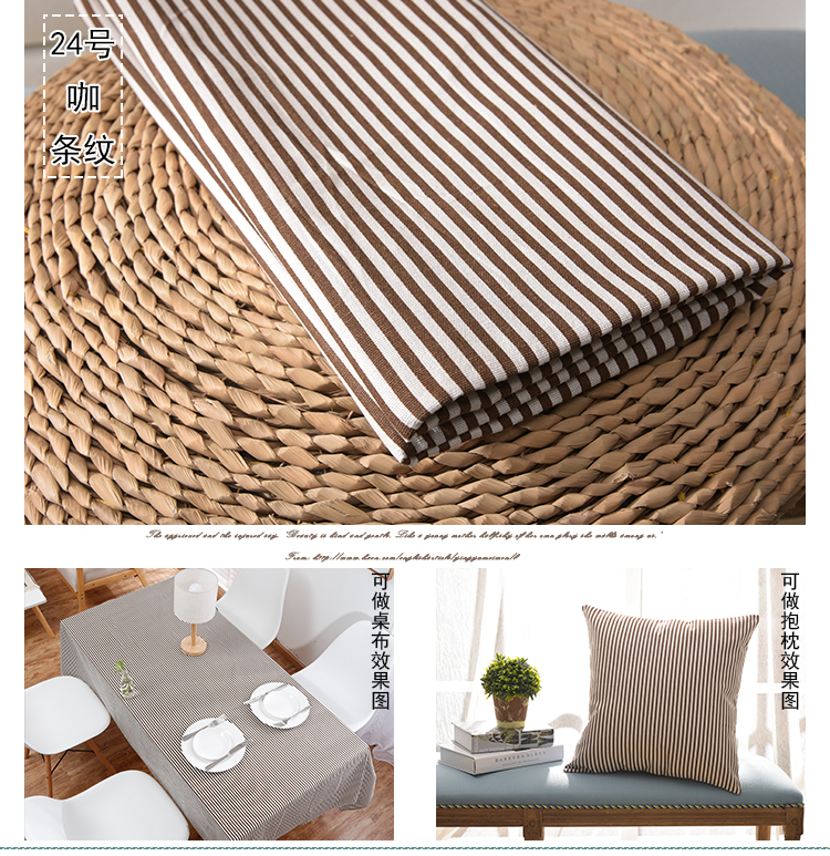 Bông vải lanh kẻ sọc sofa vải vải sân vườn handmade túi vải tự làm khăn trải bàn in lanh vải cotton 100