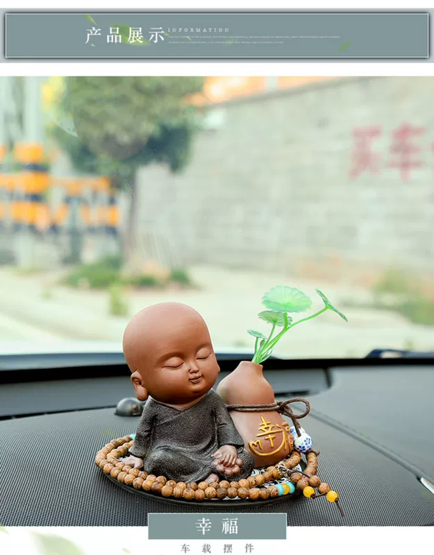 Trang trí ô tô sáng tạo tượng Phật nhà sư nhỏ dễ thương để giữ an toàn trang trí nội thất ô tô cao cấp phụ kiện ô tô cá nhân lót sàn oto
