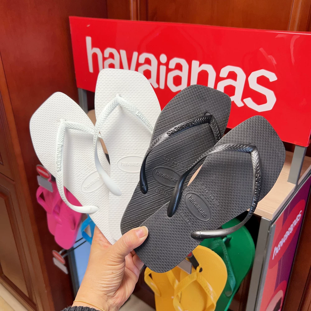 Сланцы Havaianas, летние нескользящие резиновые пляжные сланцы
