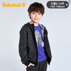 Толстовка детская timberland添柏岚新款大童舒适拉链连帽儿童卫衣|a1c7g