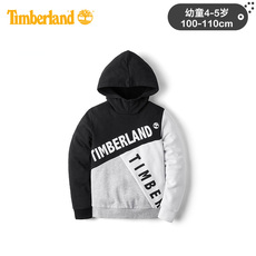 Толстовка детская timberland添柏岚幼童新款活力拼接字母连帽套头卫衣|a1cd3