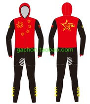 China Red Five Star Long Lian Speed Skating Clothing Ordinary Avenue Skating Clothing