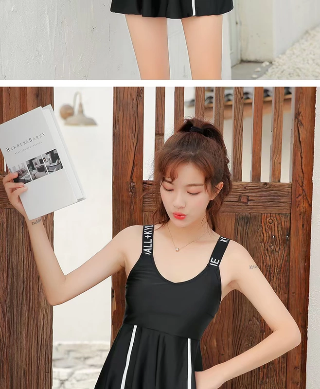 Áo tắm nữ che bụng đã mỏng 2019 mới áo bảo thủ một mảnh Hàn Quốc ins gió cỡ lớn áo tắm boxer - Bộ đồ bơi One Piece