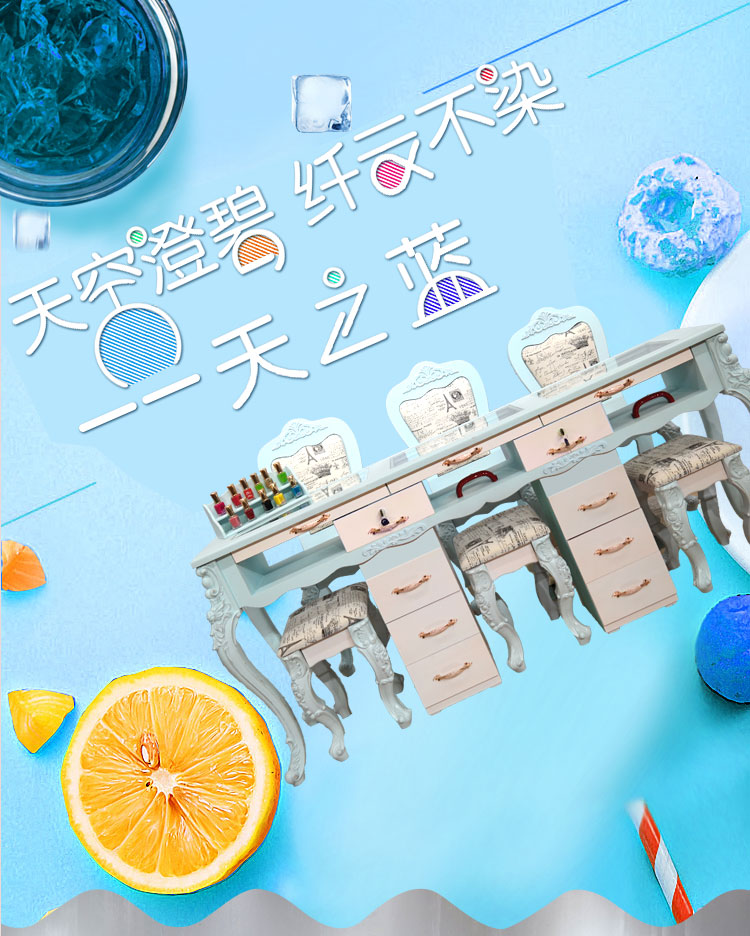 Dụng cụ nội thất bàn trang điểm bàn điều khiển nhà Mỹ Bàn móng tay cửa hàng đầy đủ các thiết bị làm đẹp trang trí cho hai - Hair Salon / Nội thất làm đẹp