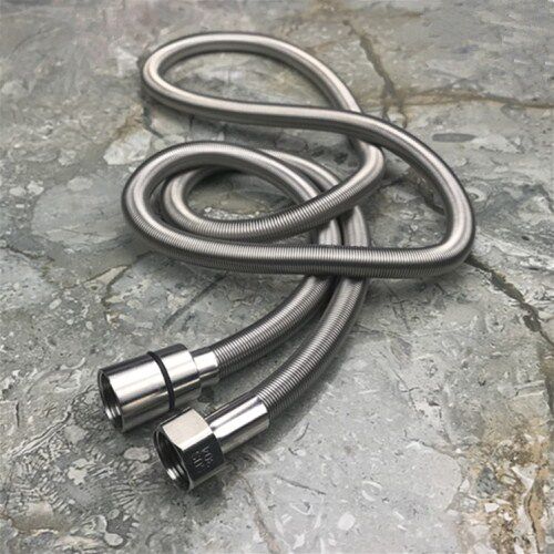 Positive 304 stainless steel spring pipe bathroom water heater Home water pipe 1 5 2 m shower flower water inlet hose