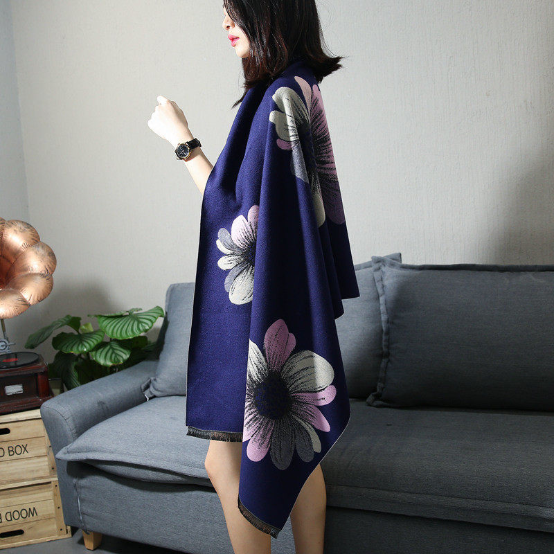 New warm air conditioning travel banquet scarf women autumn and winter thickened cashmere increased scarf long shawl dual-purpose