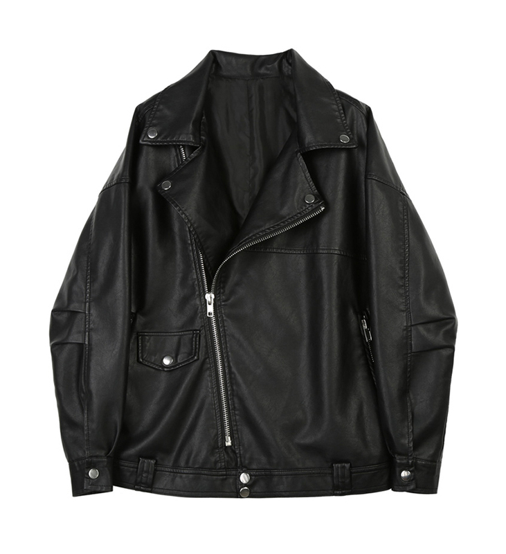 Beautiful, Young-Style Vintage Leather Jacket Exported to France, Motorcycle Pu Leather Jacket, Authentic Japanese Surplus Stock