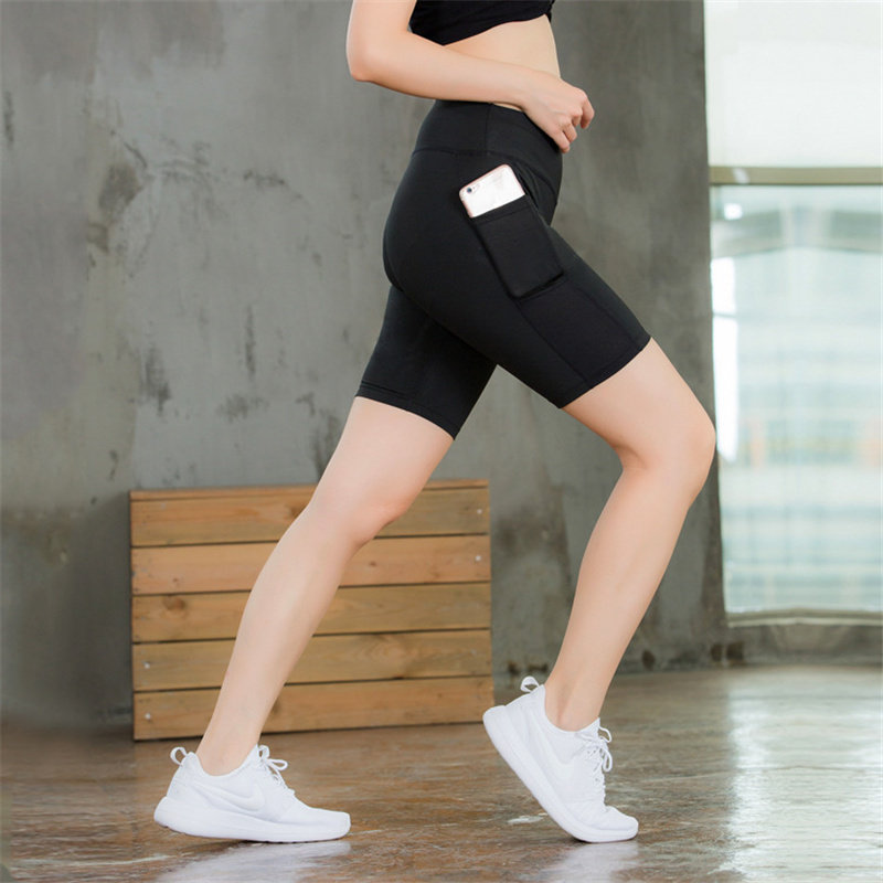 Tight Shorts Women Sports Hip elastic Fitness 50% Pants Speed Dry Breathable Running Inner Lap Pants Yoga 50% Pants