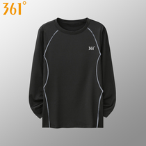 361 Degrees Fitness Clothes Mens High Play Speed Dry Training Long Sleeves Morning Running Autumn Winter High Play Basketball Suit Sports Tight Clothing