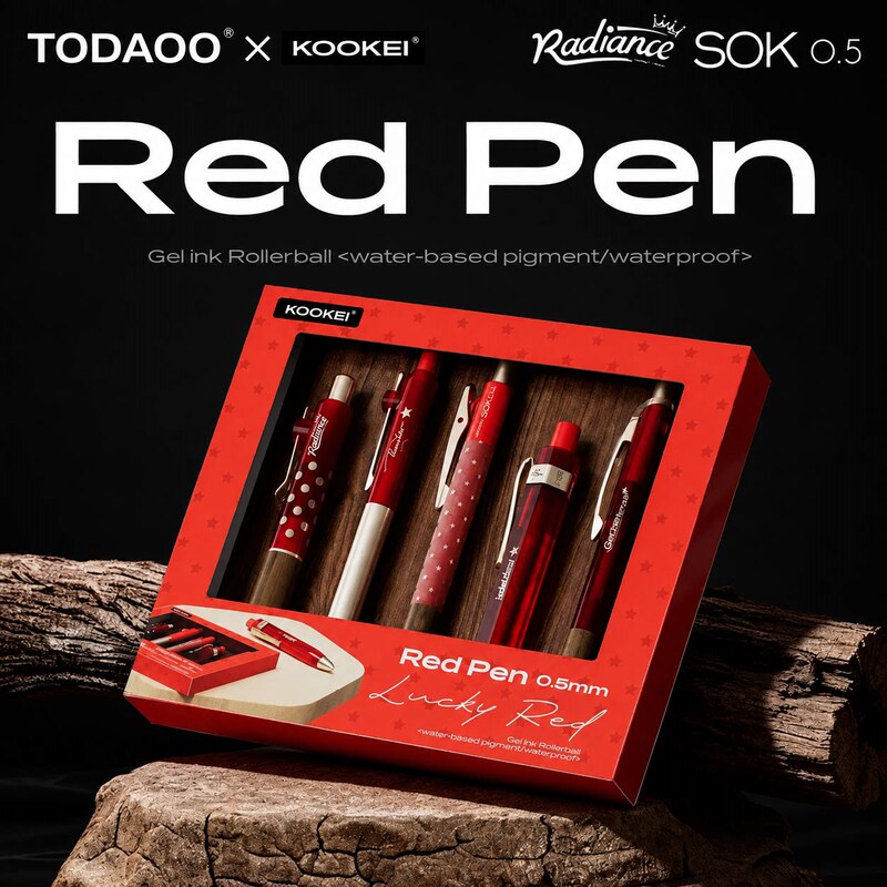 [Teacher's Day Gift] Kookei Gel Pen Gift Set for Teachers to Grade Homework, Quick-Drying and Smooth Red Pen