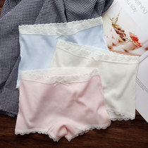 Flat foot panties Womens flat pants pure cotton anti-naked girl student incognito women wear four-corner panties at the bottom