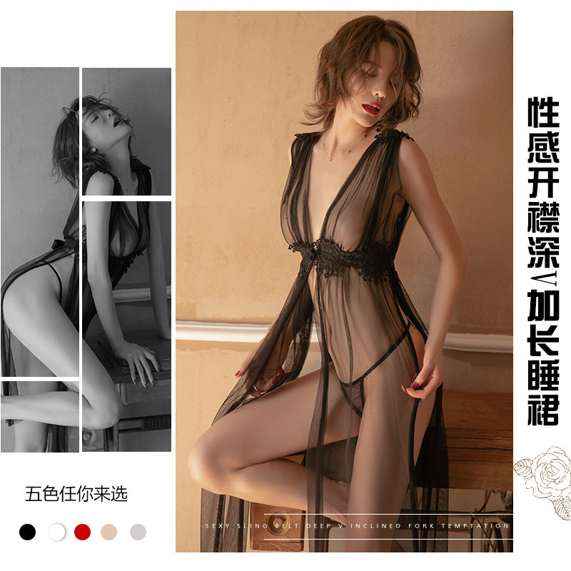 Lace Eroy Underwear Perspective Sexy Sleepwear Passion Suit Bed Teasing And Free Temptation Transparent Sleeping Dress Female