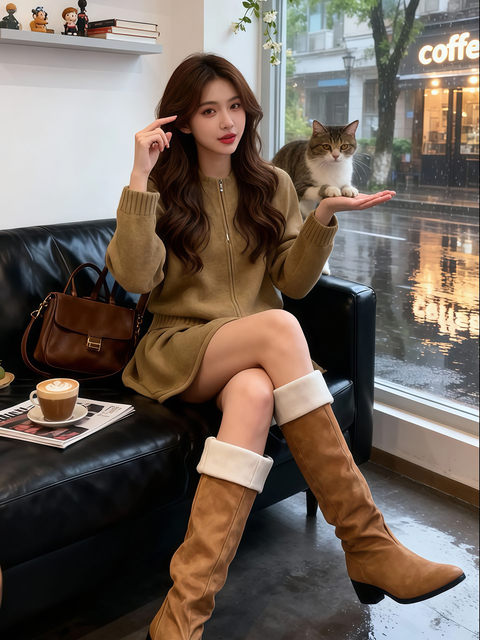 European heavyweight 2025 winter new fashion versatile knitted cardigan high-end wear beautiful tops women's clothing