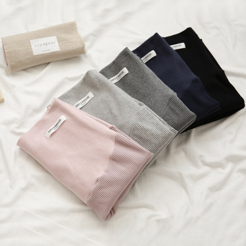 Broken Yard clear cabin Pregnant Woman Pants Spring Fall in pure cotton Belly Pants Pregnant pregnant woman inner lap pants thread outside wearing long pants smoke tube pants