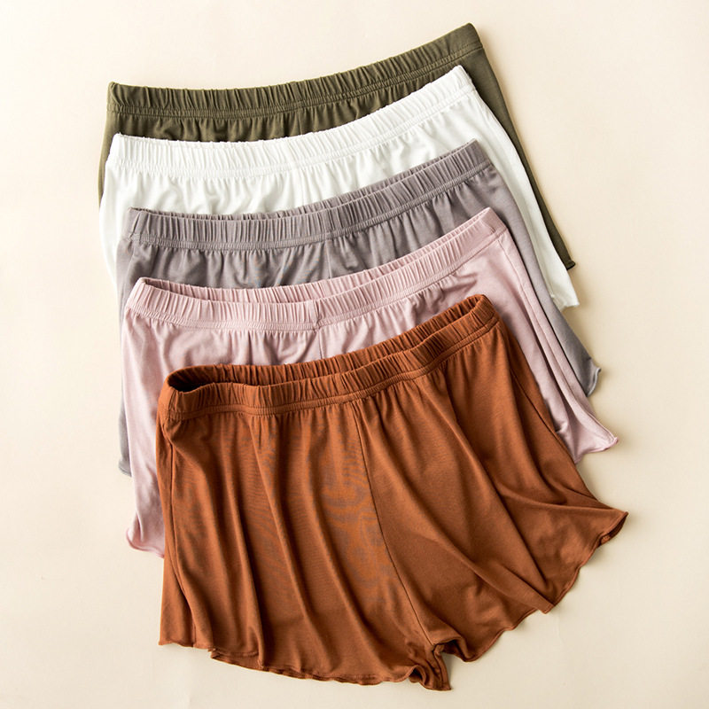 Modal large size breathable anti-glare shorts loose outside wear home pants insurance card pajama pants