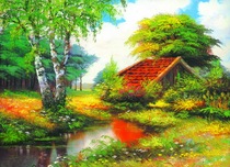 Jiangnan Xiuzhuang custom Su embroidery diy kit blended non-chemical fiber material hand embroidered Landscape Master