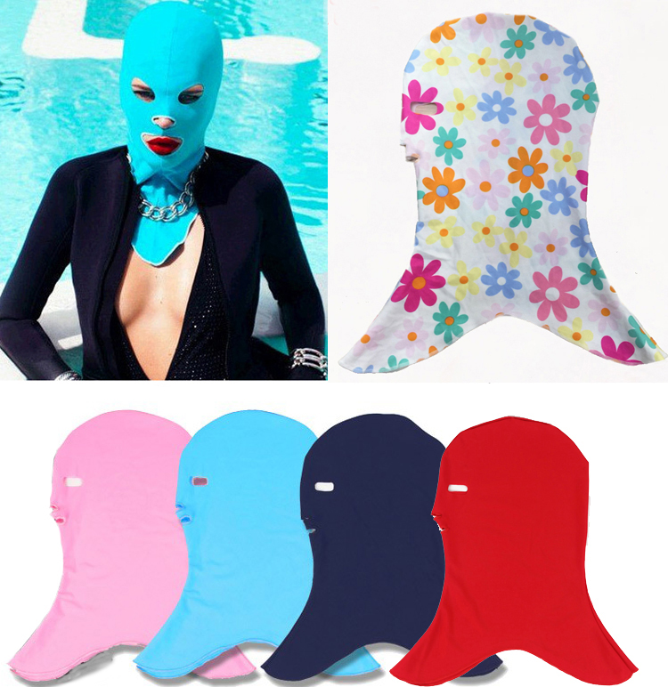 Sunscreen swimming cap house face Gini high-end trend anti-ultraviolet diving female mask fashion high elastic swimming cap