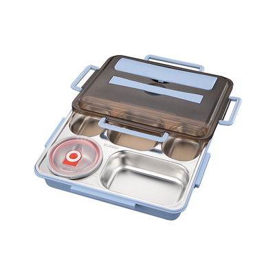 德国饭盒分隔型保温304不锈钢上班族学生大容量分格便当餐盒套装