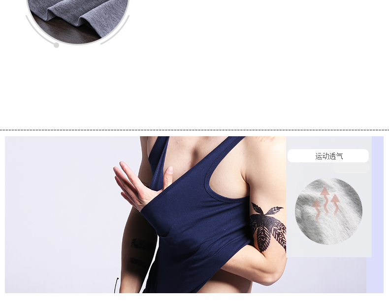Cool Qiao Shi vest không cổ nam Slim thể thao thấm mồ hôi thấm nước cơ sở trẻ trung chạy bộ thoáng khí áo thun ba lỗ