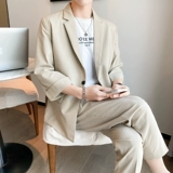 Костюм, дизайнерская летняя куртка, оверсайз, тренд сезона