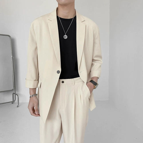 Трендовый комплект для отдыха, пиджак классического кроя, изысканный стиль, свободный крой