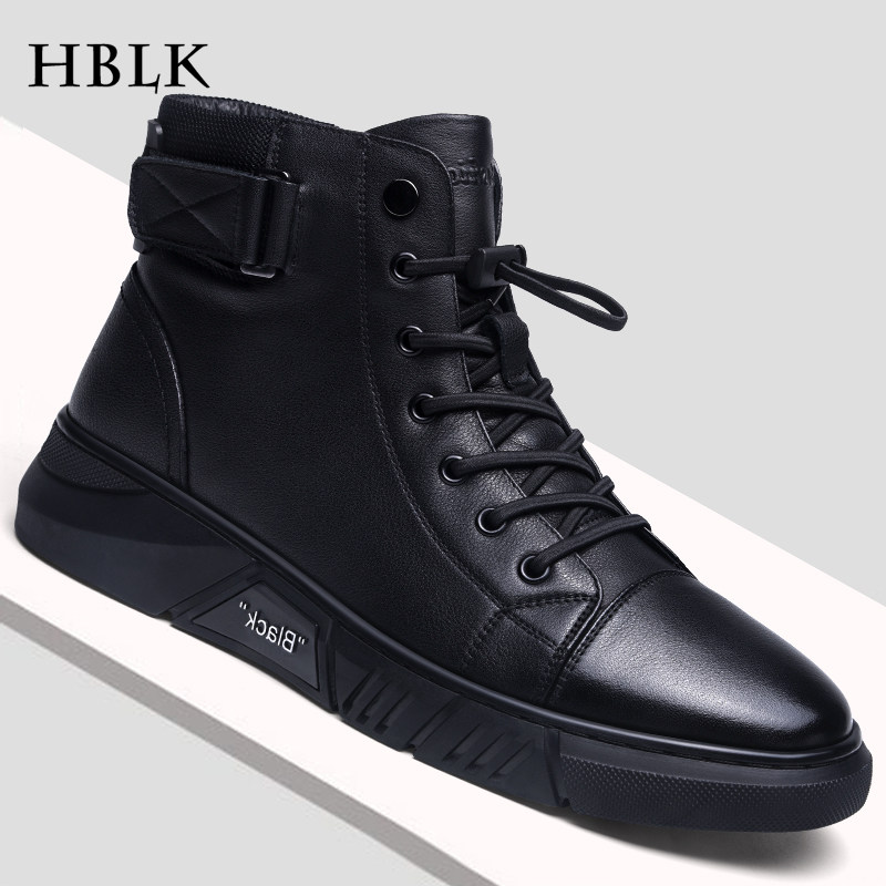 Martin Boots Man Winter Genuine Leather High Silo Garnter Warm Cotton Leather Shoes men Inren wind headlayer Bull Leather Casual Men's Boots