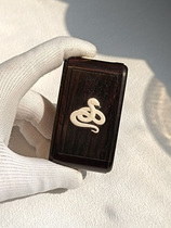 Zhang Shenglins Beetle Box Old Ebony Inlaid with Ox Bone Carved Yellow Chrysanthemum Box Chrysalis Box Chrysalis Box Mountain Fairy Reptile Pet