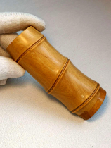 Zhang Shenglins song box box small-leaf boxwood whole-digging bamboo section style breeze high-section yellow fly box larvae box larvae box